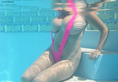 Nadine Jansen - Pink SwimSuit